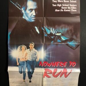 Nowhere To Run 1989 One Sheet Movie Poster David Cardin, Jason Priestly